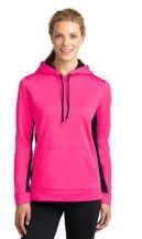 Sport-Tek� Ladies Sport-Wick� Fleece Colorblock Hooded Pullover